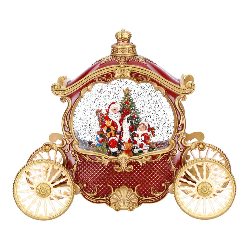 Carrozza in stile sfera d'acqua con LED Natale 2025