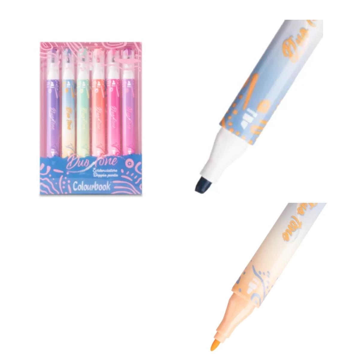 Evidenziatore doppia punta duo tone Colourbook