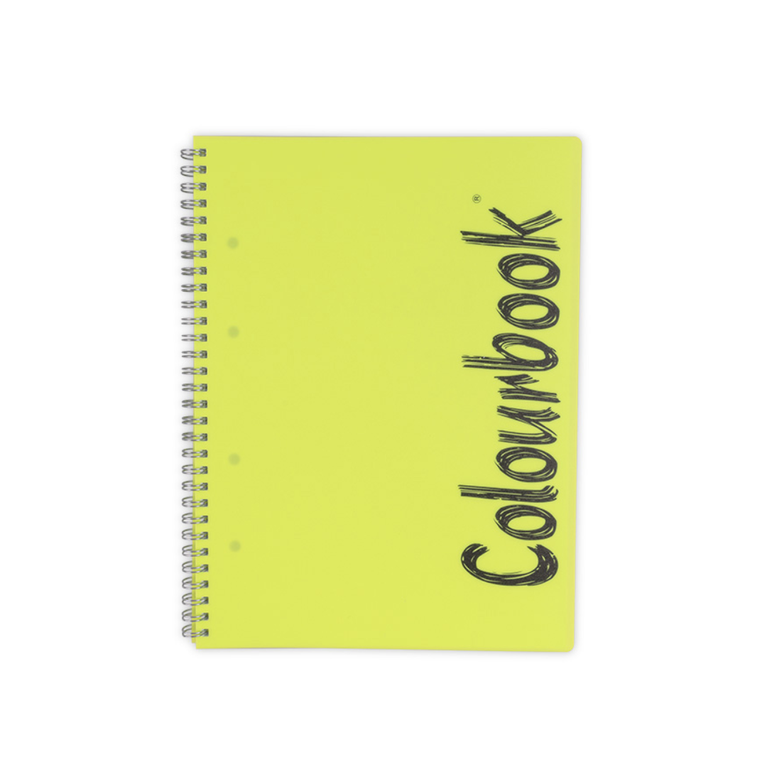 Quaderno a spirale MIDI Fluo – Righe medie e superiori - Giallo Fluo A5