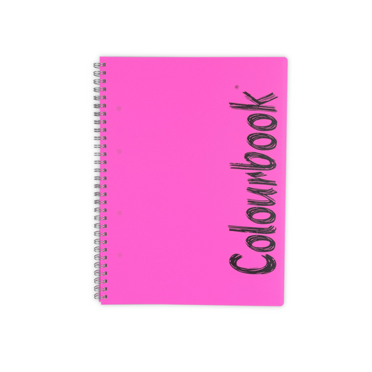 Quaderno a spirale MIDI Fluo – Righe medie e superiori - Rosa Fluo A5