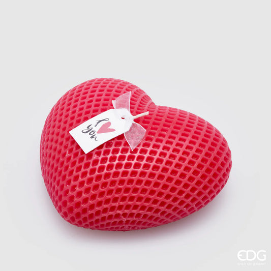 EDG Enzo De Gasperi Candela Cuore Rossa L 15 cm