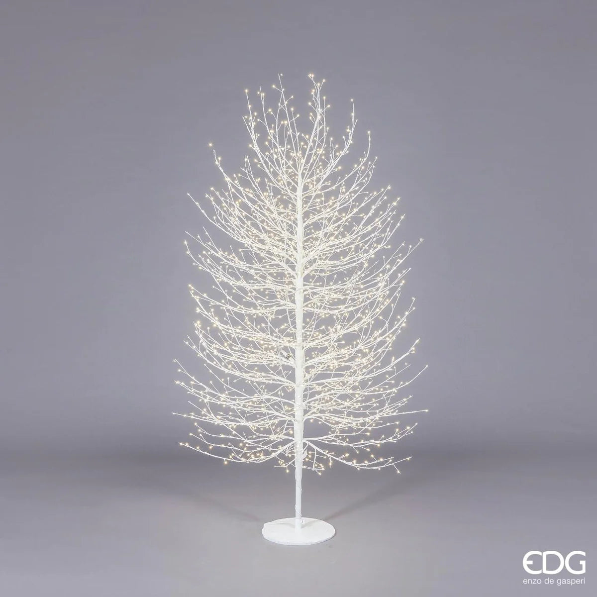 EDG Enzo De Gasperi Albero Faggio con base 2000 mini led H180 cm d 90 Bianco