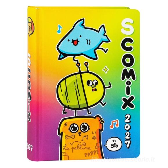 Agenda 16 mesi Medium Scomix by Sio Multicolor Copertina rigida-Diario scolastico 2026-2027