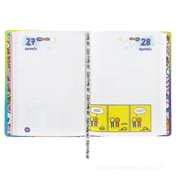 Agenda 16 mesi Medium Scomix by Sio Multicolor Copertina rigida-Diario scolastico 2026-2027