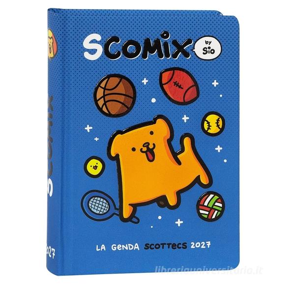 Agenda 16 mesi Medium Scomix by Sio Blu Copertina rigida-Diario scolastico 2026-2027