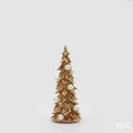 DECORO PINO CON PERLE H 34 Cm D 13 Cm