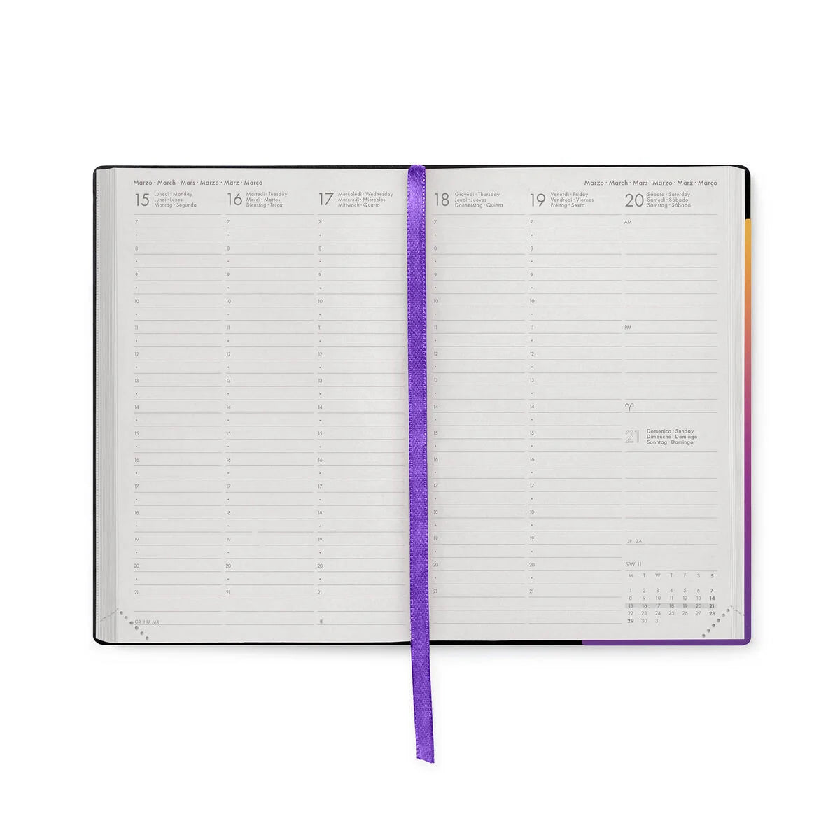 Agenda 12 Mesi Settimanale Medium 2027 - Sunset Vibes  Legami