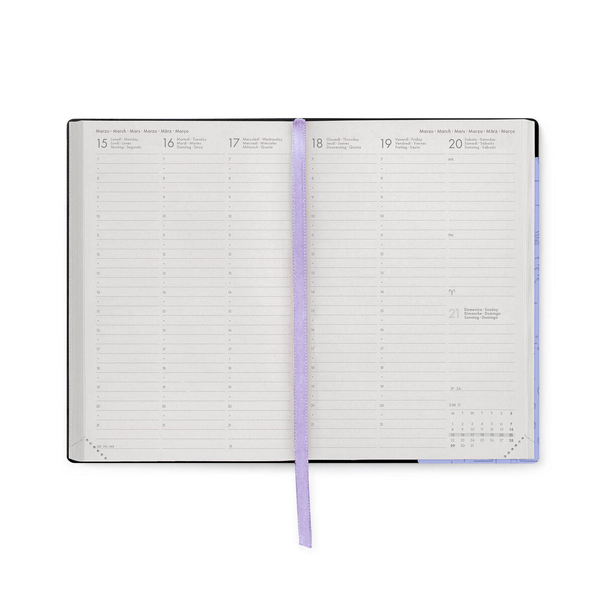 Agenda 12 Mesi Settimanale Medium 2027 - Cosmic Lilac  Legami