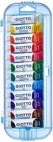 Giotto Tempera Extra Fine, Astuccio Da 12 Tempere In Tubetto, Multicolore, 7.5 Ml (Confezione Da 12)