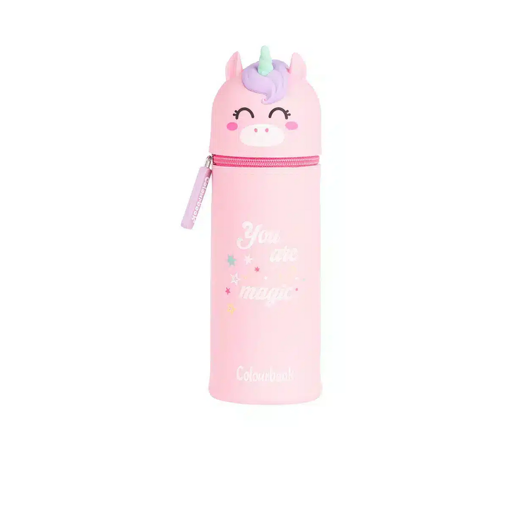 Astuccio portapenne in silicone Unicorn colourbook