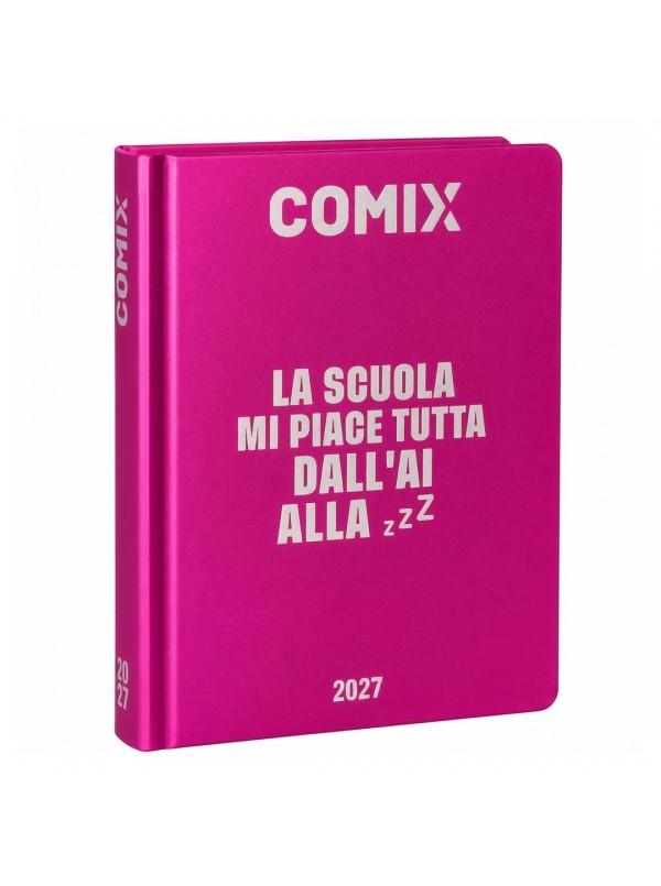 Diario 13 mesi standard Comix Easy Pink-Diario scolastico 2026-2027