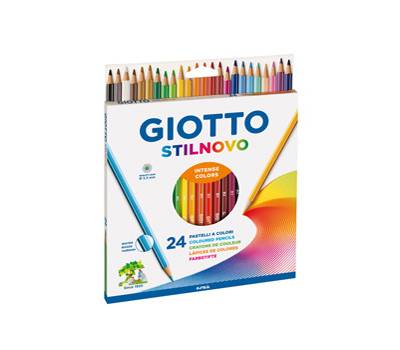 Giotto Stilnovo astuccio da 24 pastelli assortiti nei colori.