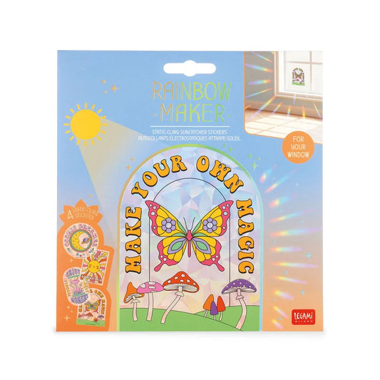 Set di 4 Adesivi Elettrostatici Acchiappasole per Finestra - Rainbow Maker