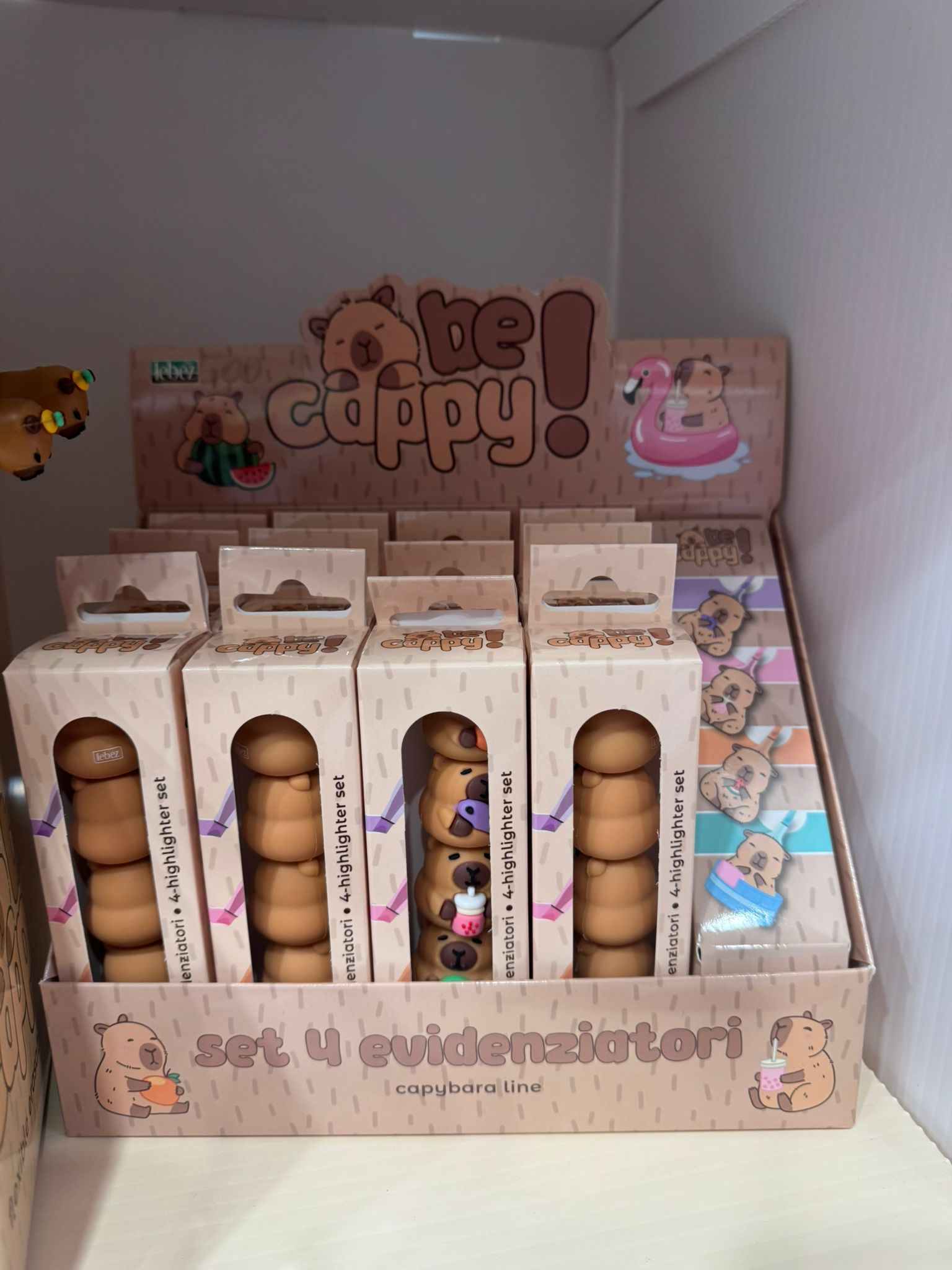 SET 4 EVIDENZIATORI CAPIBARA LEBEZ