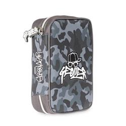 PORTAPASTELLI 3 ZIP GEOLIER -VERDE MILITARE