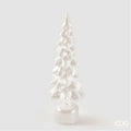 Decoro Pino Twist BIANCO con LED musica e movimento 35cm EDG