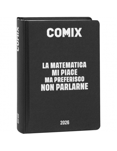 DIARIO COMIX 16M GIORNALIERO MINI BLACK&SILVER