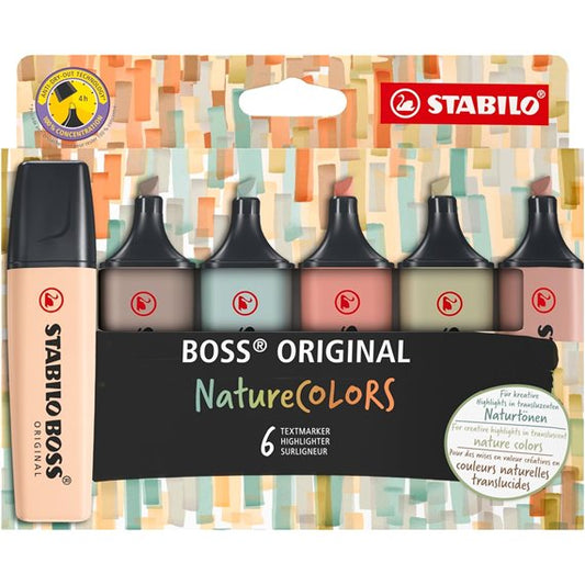 EVIDENZIATORE STABILO BOSS ORIGINAL NATURE COLORS 6