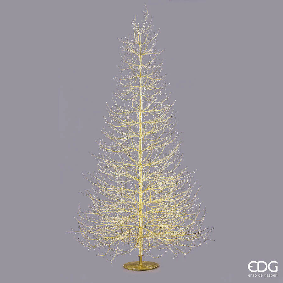 EDG Enzo De Gasperi Albero Led Faggio di Natale Rich 6.590 Microled H 300 Cm D 180 Cm IP44 Gold
