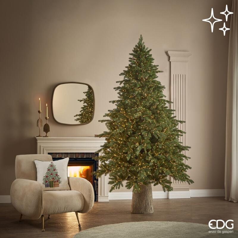 EDG Enzo De Gasperi Albero di Natale Pino Imperial New 4.000 MiniLed H 210 Cm D 140 Cm Uso Esterno Verde 100% PE