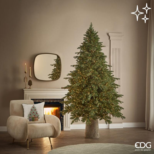 EDG Enzo De Gasperi Albero di Natale Pino Imperial New 4.000 MiniLed H 210 Cm D 140 Cm Uso Esterno Verde 100% PE