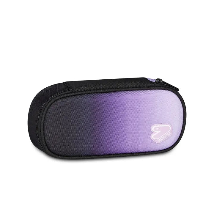 Portapenne Seven The Shade Tech Pencil Bag Round Plus GRS Lilla Organizzato con Elastici e Taschino Zip