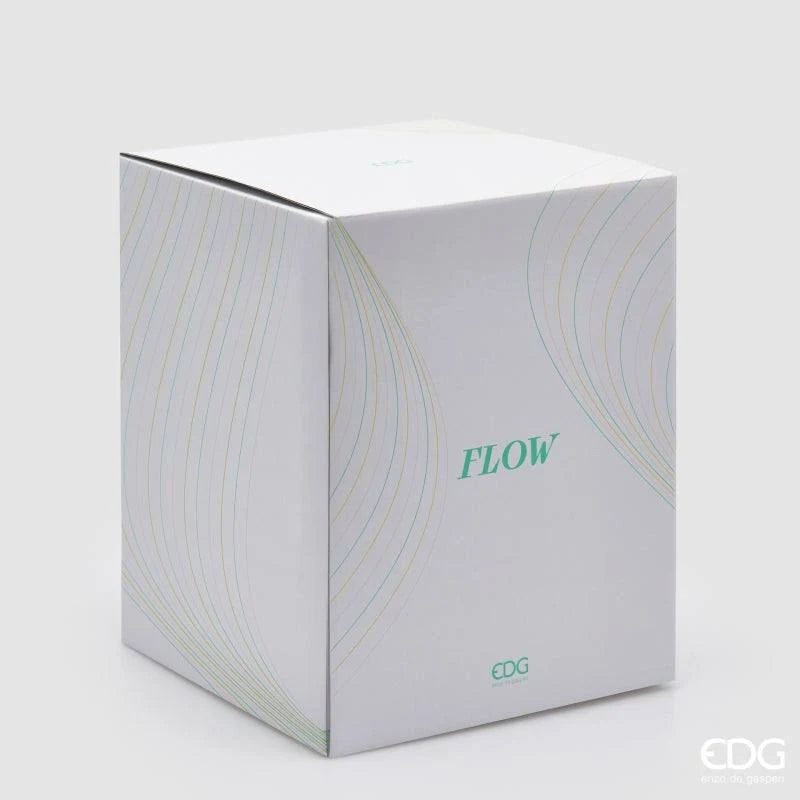 Edg Enzo de Gasperi Vaso Flow Sinuoso in vetro opaco verde
