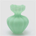 Edg Enzo de Gasperi Vaso Flow Sinuoso in vetro opaco verde