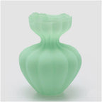 Edg Enzo de Gasperi Vaso Flow Sinuoso in vetro opaco verde