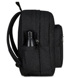 Zaino scuola Invicta Nero Brillantinato 3 tasche