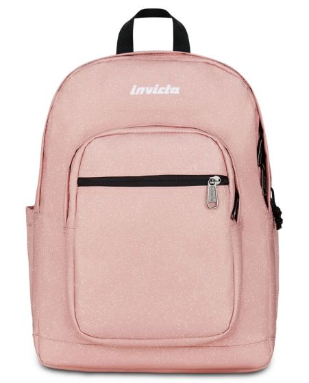 Zaino scuola Invicta Rosa Brillantinato 3 tasche